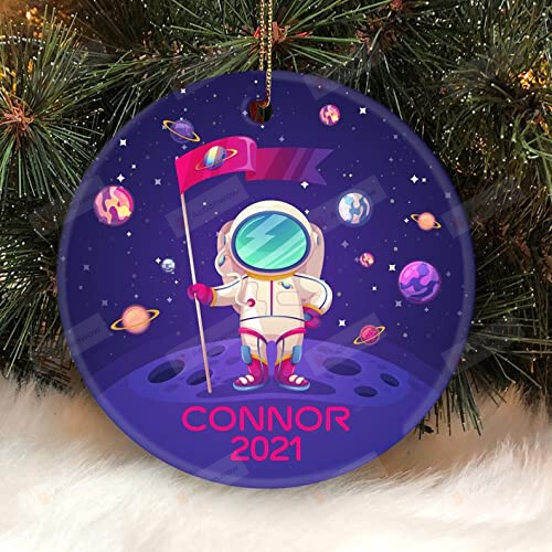 Personalized Custom Astronaut Kid Ornament, Christmas From Out Of This World Ornament - Merry Xmas Gifts For Kids, Exploring Lovers, Christmas Tree Decoration