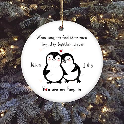 Love Couple Penguin Romantic Ornament, Penguin Couple, Penguin Mates Gift, You Are My Penguin, Couple Ornament, Valentine Love Keepsake Women/Men, Romantic Presents For Valentines Day Christmas
