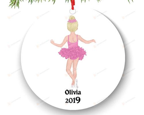 Personalized Ballerina Girl Xmas Ornament Gifts For Dancer Ballet Dance Dancer Portrait Do Perform Gifts For Stocking Stuffer Hair Skin Hanging Decoration Christmas Tree Decor