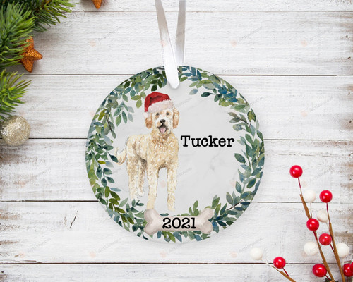 Personalized Goldendoodle Dog Ornament, Gifts For Dog Owners Ornament, Christmas Gift Ornament