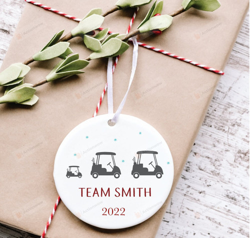 Personalized Golf Car Christmas Ornament, Gift For Golf Lovers Ornament, Christmas Gift Ornament