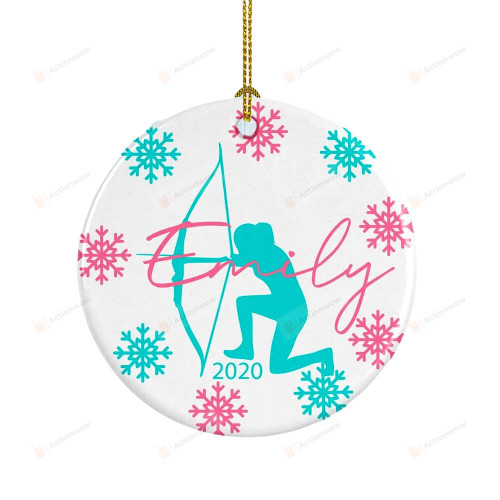 Personalized Archery Ornament Sport Ornament Archer Girl Design Gifts For Archery