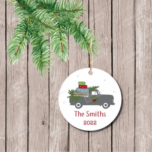 Personalized Christmas Ornament, Gift For Truck Lovers Ornament, Christmas Gift Ornament