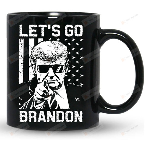 Let's Go Brandon American Flag Impeach Biden Mug, Trump Flip Off Biden Mug, Fjb Mug, Trump 2024 Mug