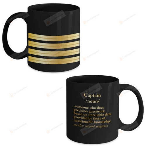 Airline Pilot Captain Definition Coffee Mug Gift Pilot, Birthday Gift Pilot Christmas Gift, Pilot Retirement Gift, Aviation Pilot Airlines Flight Attendant Aircraft Flying Coworker Airport 11oz 15oz