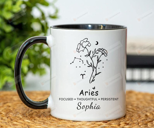 Aries Mug, Personalized Aries Zodiac Mug