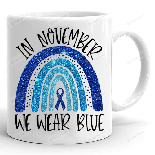 In November We Wear Blue, Blue Rainbow, Diabetes Awareness, Diabetic Month, Gifts For Friend For Family, Diabetes Fighter