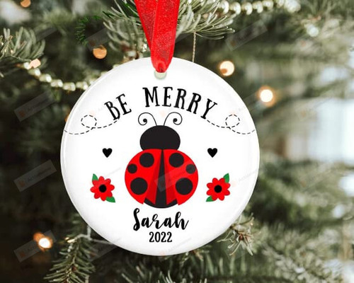 Personalized Christmas 2022 Ornaments For Kids Ladybug Ornaments Baby's First Christmas Ornaments Gift For Baby New Born