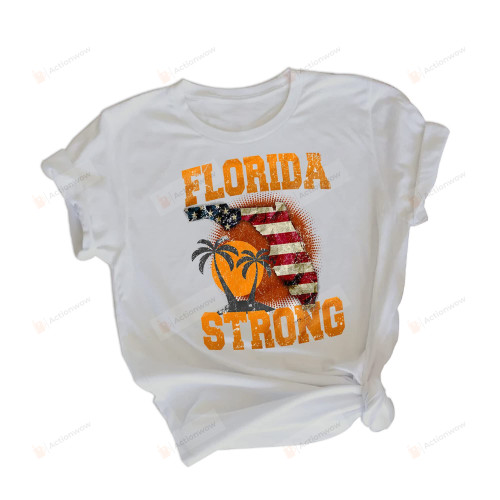 Nobia Florida Strong T-Shirt American Flag Unisex T-Shirt Sunshine State Florida Tee Support Florida Sweetshirt Florida State