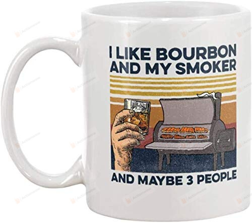 Bourbon And Smoker Mug, Bourbon Mug, Smoker Mug, Bbq And Whiskey Wine Mug
