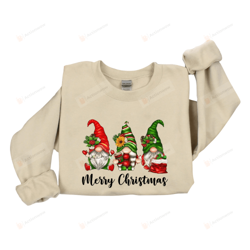 Merry Christmas Gnomes Sweatshirt, Funny Gnomes Shirt Gifts For Family Friend On Christmas, Fall Season Gifts For Women For Men