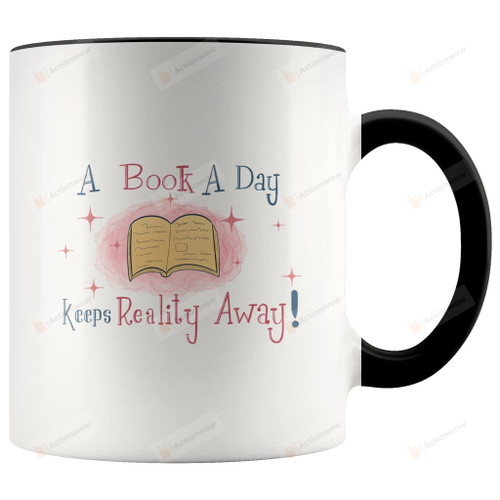 A Book A Day Keeps Reality Away Book Lover Mug Coffee Book Dragon Tea Cup Girl Woman Best Friend Bff Gift For Bookworm Librarian Girl Mug 11 15 Oz Ceramic Mug Birthday