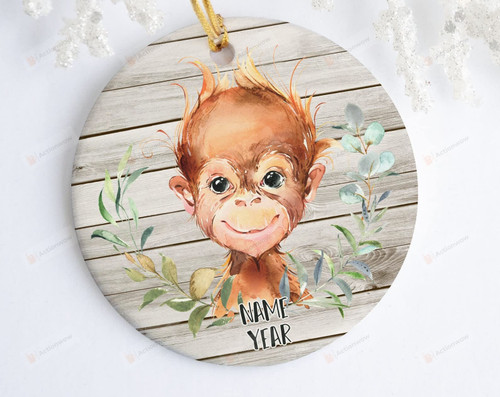 Personalized Orangutan Ornament Holiday Ornament Christmas Custom Ornament