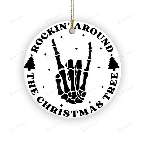 Rockin Around The Christmas Tree Ornament 2022, Christmas Skeleton Ornaments, Rockin Christmas Ornament