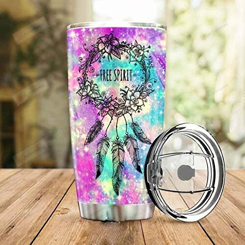 Dream Catcher Free Spirit Stainless Steel Tumbler Perfect Gifts For Dream Catcher Tumbler Cups For Coffee Tea