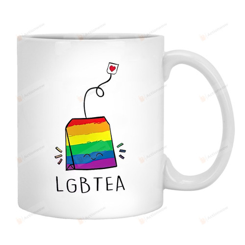 Lgbtea Rainbow Tea Bag Mug, Lgbt Right Pride Cup Gifts For Men And Women In Lgbt Community