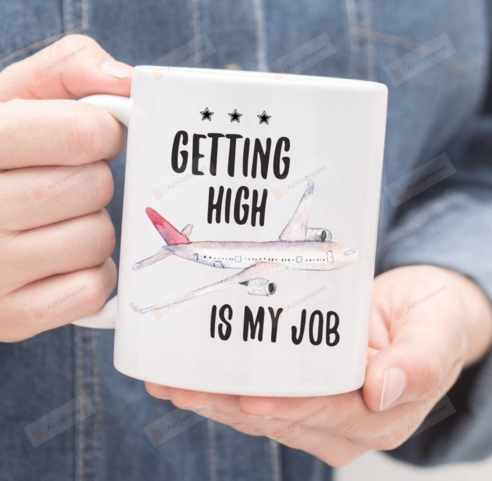 Getting High Is My Job Mug Pilot