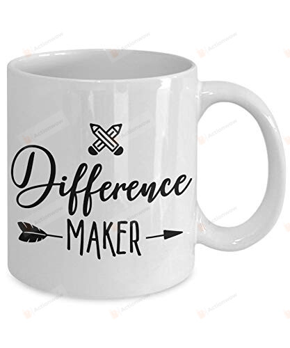 Difference Maker Teacher Mug Coffee Mug Gifts For Teacher Leader Lecturer From Student Coffee Mug