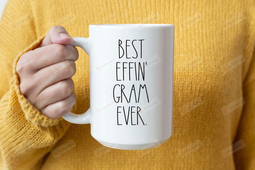 Bes-T Effin' Gram Ever Coffee Mug Gifts For Gram Gifts From Grandkids Family Lover Gram Mug