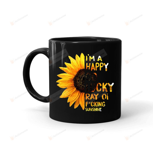 I'm A Happy Fcking Sunshine Sunflowers Mug Gifts For Mom From Daughter Son Funny Novelty Coffee Mug For Dads Mom Gifts Ideas On Mother's Day