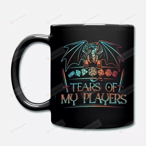 Tears Of My Player Mug, Dragon Funny Coffee Mug 11oz 15oz Black Mug, Gift For Christmas Halloween