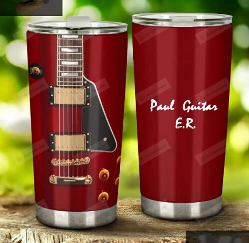 Personalized Guitar Tumbler Electric Guitar Tumbler Guitarist Tumbler Gifts For Guitarist 20oz Tumbler With Lid Stainless Steel Travel Tumbler Travel Mug