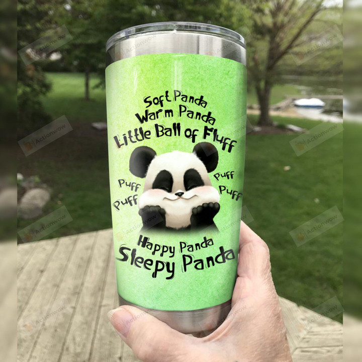 Panda Soft Panda Warm Panda Little Ball Of Fluff Stainless Steel Tumbler Perfect Gifts For Panda Lover Tumbler Cups For Coffee/Tea, Great Customized Gifts For Birthday Christmas Thanksgiving