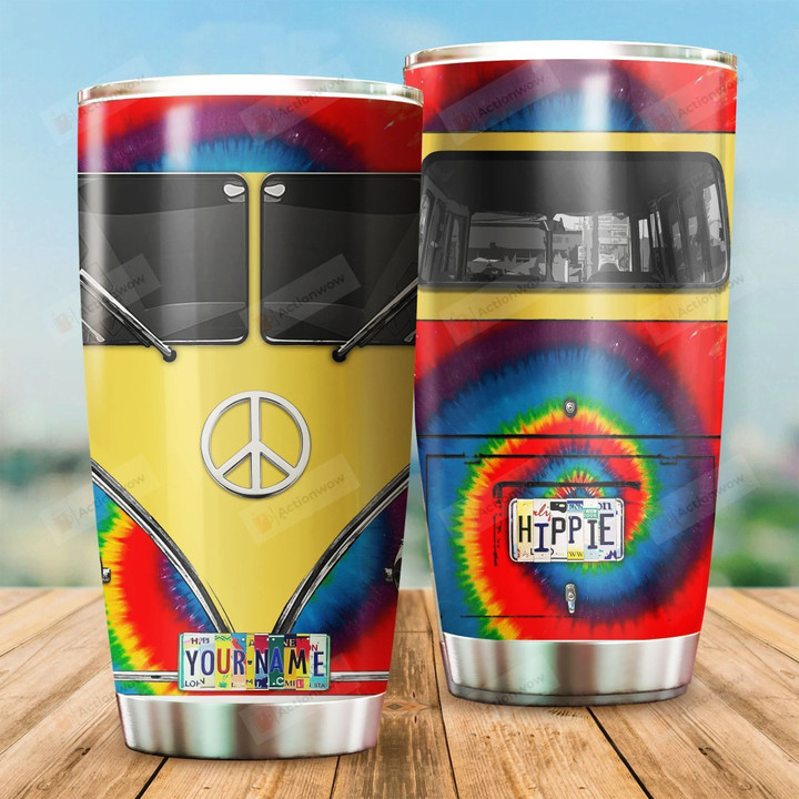 Personalized Hippie Stainless Steel Tumbler Perfect Gifts For Hippie Lover Tumbler Cups For Coffee/Tea, Great Customized Gifts For Birthday Christmas Thanksgiving