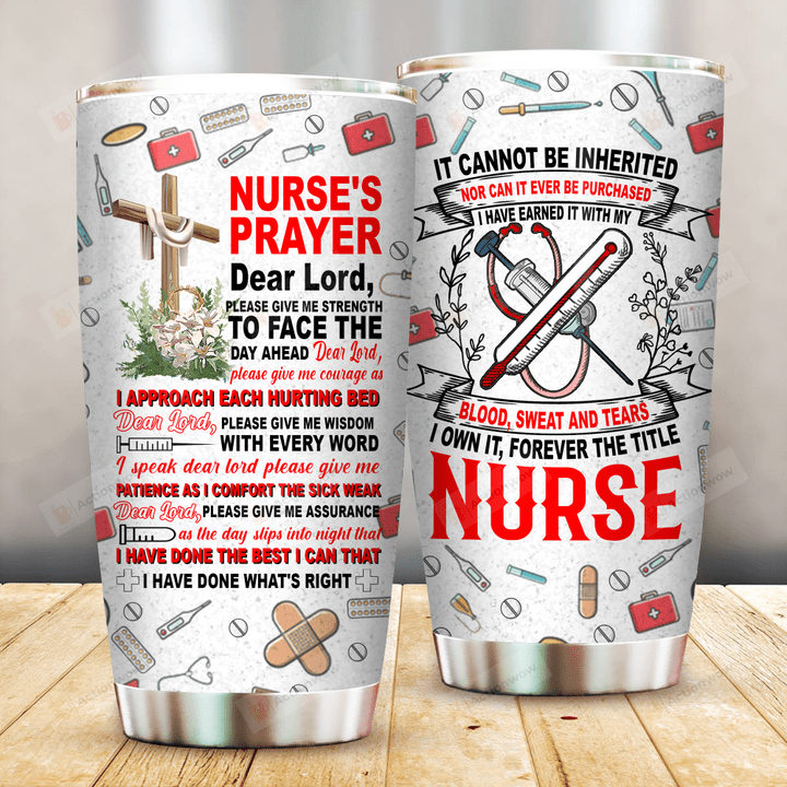 Nurse Medical Equipment Please Give Me Strength Stainless Steel Tumbler Perfect Gifts For Nurse Tumbler Cups For Coffee/Tea, Great Customized Gifts For Birthday Christmas Thanksgiving