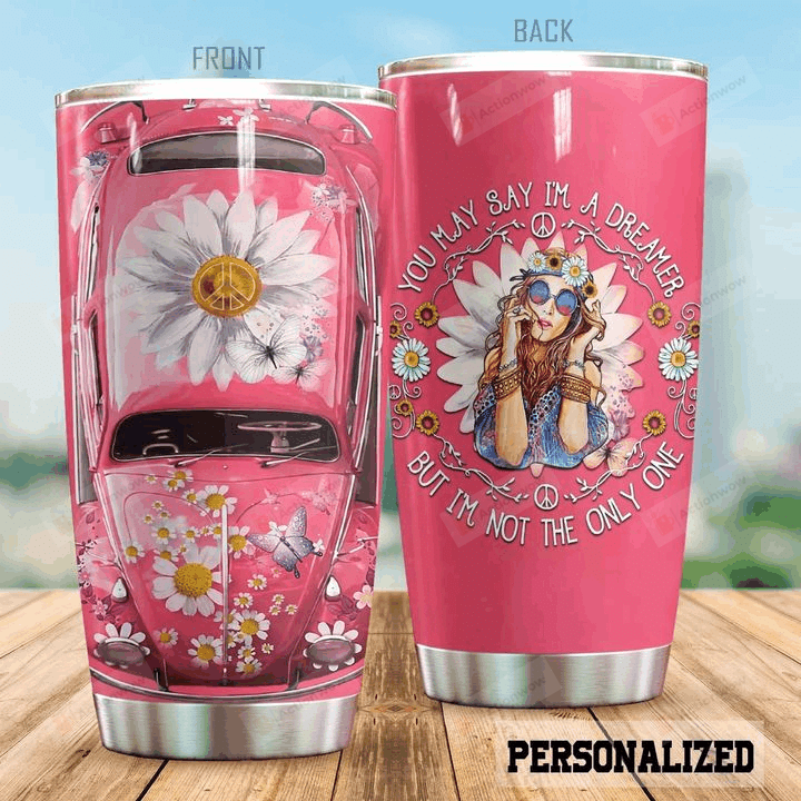 Hippie Car Girl Daisy Butterfly But I'm Not The Only One Stainless Steel Tumbler Perfect Gifts For Hipppie Tumbler Cups For Coffee/Tea, Great Customized Gifts For Birthday Christmas Thanksgiving