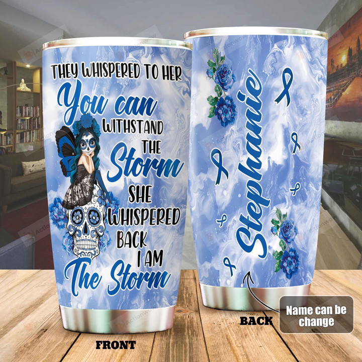 Personalized Diabetes Awareness I Am The Storm Stainless Steel Tumbler Perfect Gifts For Diabetes Tumbler Cups For Coffee/Tea, Great Customized Gifts For Birthday Christmas Thanksgiving