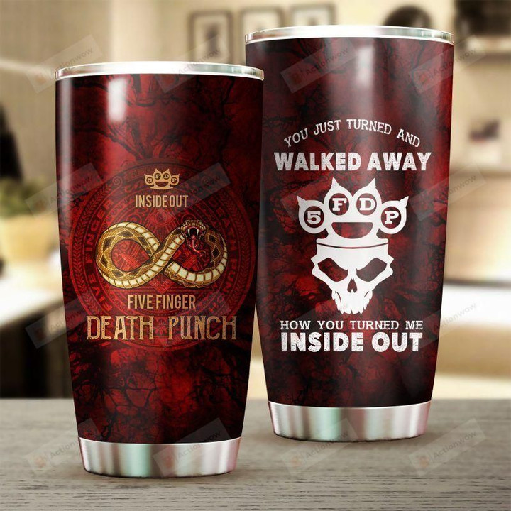 Inside Out Five Finger Death Punch Stainless Steel Tumbler, Tumbler Cups For Coffee/Tea, Great Customized Gifts For Birthday Christmas Thanksgiving