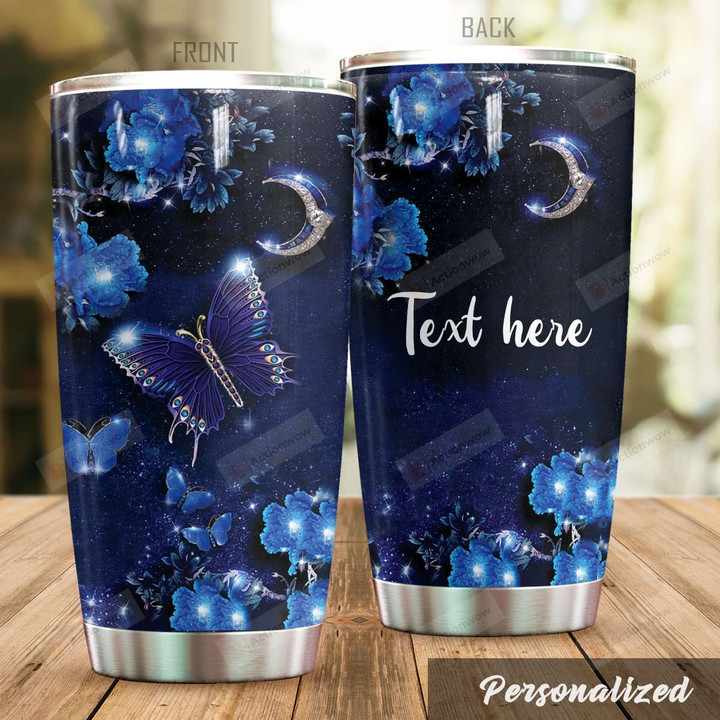 Personalized Butterfly Stainless Steel Tumbler Perfect Gifts For Butterfly Lover Tumbler Cups For Coffee/Tea, Great Customized Gifts For Birthday Christmas Thanksgiving