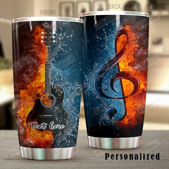 Personalized Guitar Stainless Steel Tumbler Perfect Gifts For Guitar Lover Tumbler Cups For Coffee/Tea, Great Customized Gifts For Birthday Christmas Thanksgiving
