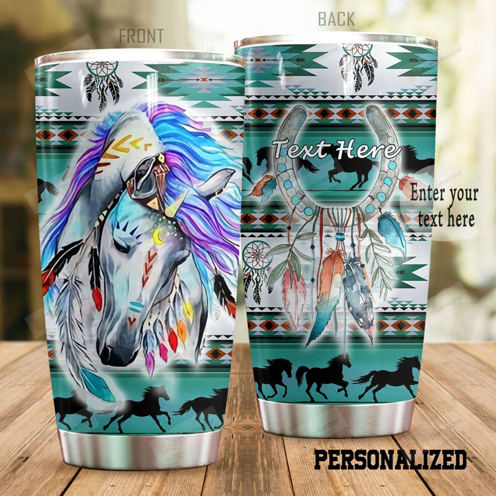 Personalized Horse Stainless Steel Tumbler Perfect Gifts For Horse Lover Tumbler Cups For Coffee/Tea, Great Customized Gifts For Birthday Christmas Thanksgiving