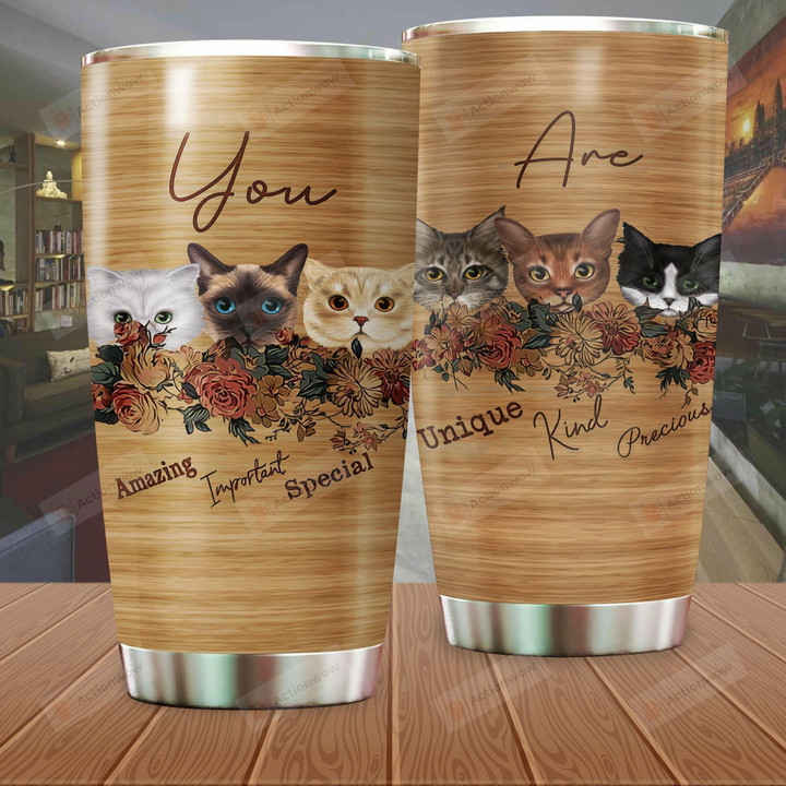 Cat Lover You Are Amazing Important Stainless Steel Tumbler Perfect Gifts For Cat Lover Tumbler Cups For Coffee/Tea, Great Customized Gifts For Birthday Christmas Thanksgiving