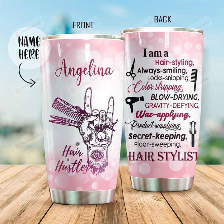 Personalized Hairstylist I Am A Hair-Styling Stainless Steel Tumbler Perfect Gifts For Hairstylist Tumbler Cups For Coffee/Tea, Great Customized Gifts For Birthday Christmas Thanksgiving