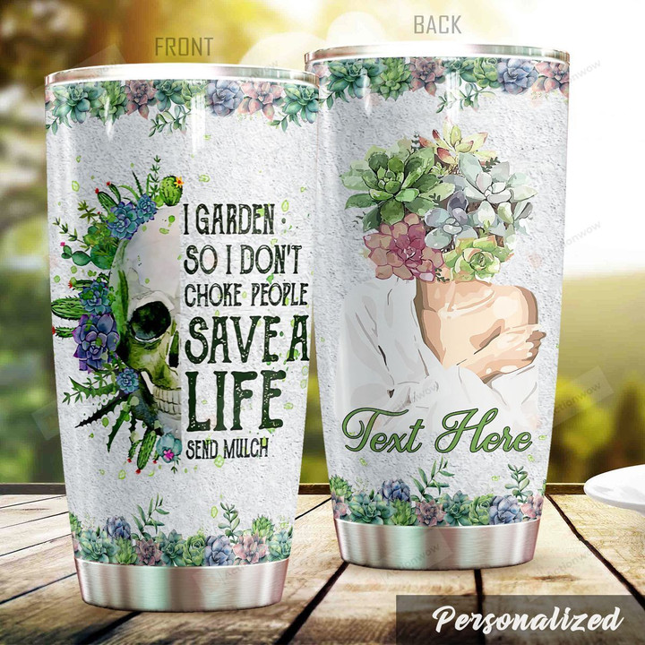 Personalized Garden Skullstainless Steel Tumbler Perfect Gifts For Garden Lover Tumbler Cups For Coffee/Tea, Great Customized Gifts For Birthday Christmas Thanksgiving