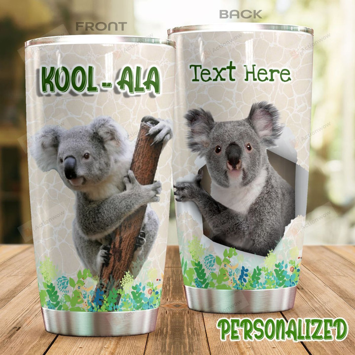 Personalized Koala Stainless Steel Tumbler Perfect Gifts For Koala Lover Tumbler Cups For Coffee/Tea, Great Customized Gifts For Birthday Christmas Thanksgiving