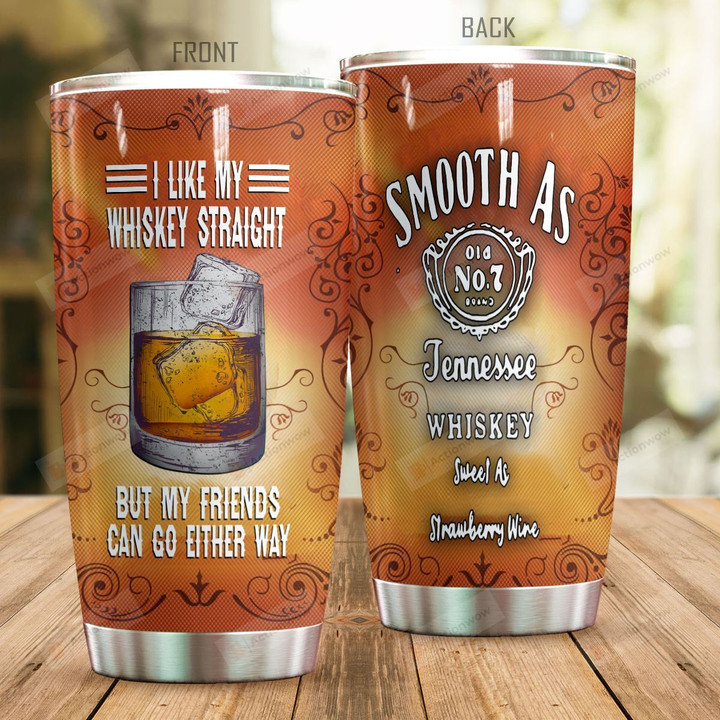 Wine Smooth As Tennessee Whiskey Stainless Steel Tumbler Perfect Gifts For Wine Lover Tumbler Cups For Coffee/Tea, Great Customized Gifts For Birthday Christmas Thanksgiving