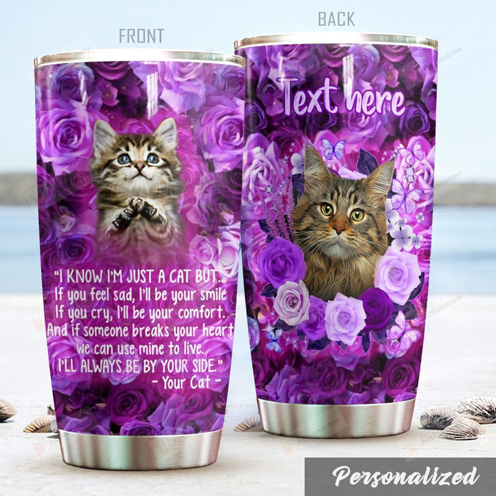 Personalized Tabby Cat We Can Use Mine To Live Stainless Steel Tumbler Perfect Gifts For Cat Lover Tumbler Cups For Coffee/Tea, Great Customized Gifts For Birthday Christmas Thanksgiving