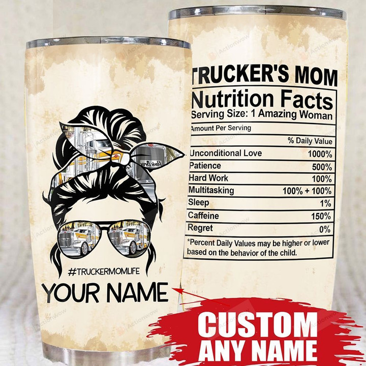Qd - Personalized - Trucker's Mom Tumbler