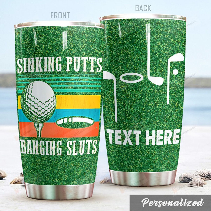Personalized Golf Sinking Putts Stainless Steel Tumbler Tumbler Cups For Coffee/Tea Great Customized Gifts For Birthday Christmas Thanksgiving Awesome Gifts For Golf Lover