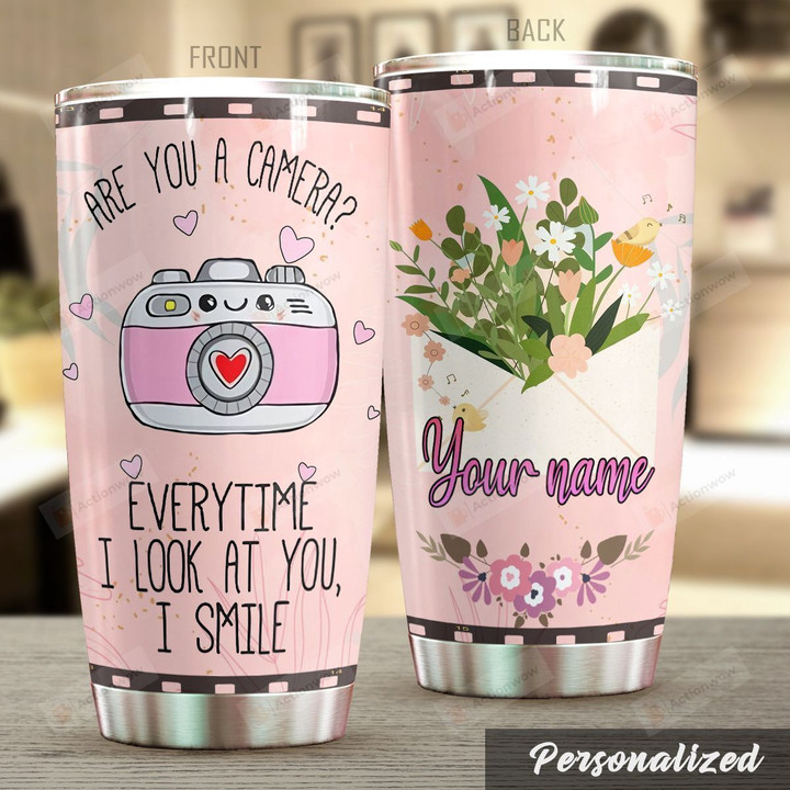 Personalized Are You A Camera Stainless Steel Tumbler Perfect Gifts For Camera Lover Tumbler Cups For Coffee/Tea, Great Customized Gifts For Birthday Christmas Thanksgiving