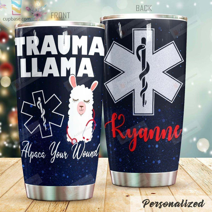 Personalized Llama Trauma Llama Alpaca Your Wound Stainless Steel Tumbler Perfect Gifts For Llama Lover Tumbler Cups For Coffee/Tea, Great Customized Gifts For Birthday Christmas Thanksgiving