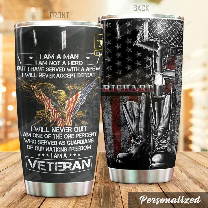 Personalized Veterans American Flag I Have Served With A Few Stainless Steel Tumbler Perfect Gifts For Veteran Lover Tumbler Cups For Coffee/Tea, Great Customized Gifts For Birthday Christmas Thanksgiving