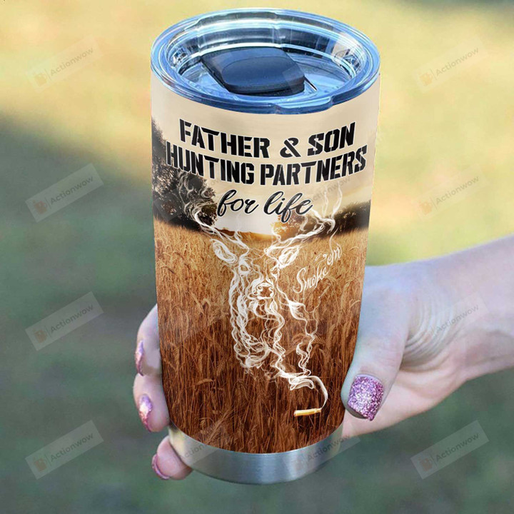 Father And Son Hunting Partners For Life Tumbler Cup, Deer,  20 Oz Tumbler Cup For Coffee/Tea Stainless Tumbler Cup For Father's Day Thanksgiving Birthday Perfect Gift For Hunter