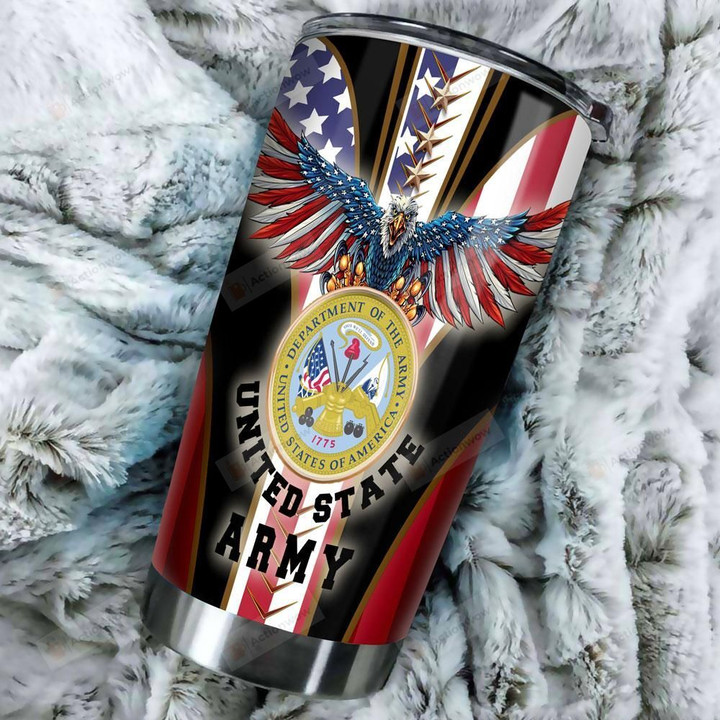 United States Army Tumbler Stainless Steel Vacuum Insulated Double Wall Travel Tumbler With Lid, Tumbler Cups For Coffee/Tea, Perfect Gifts For Birthday Christmas Thanksgiving