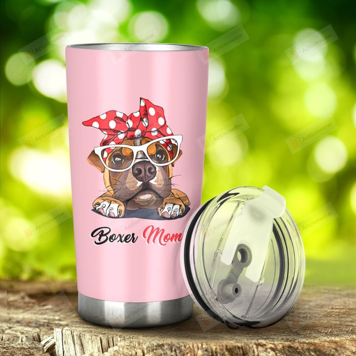 Boxer Mom My Mom Said I'M A Baby Tumbler Stainless Steel Tumbler, Tumbler Cups For Coffee/Tea, Great Customized Gifts For Birthday Christmas Mother's Day Anniversary