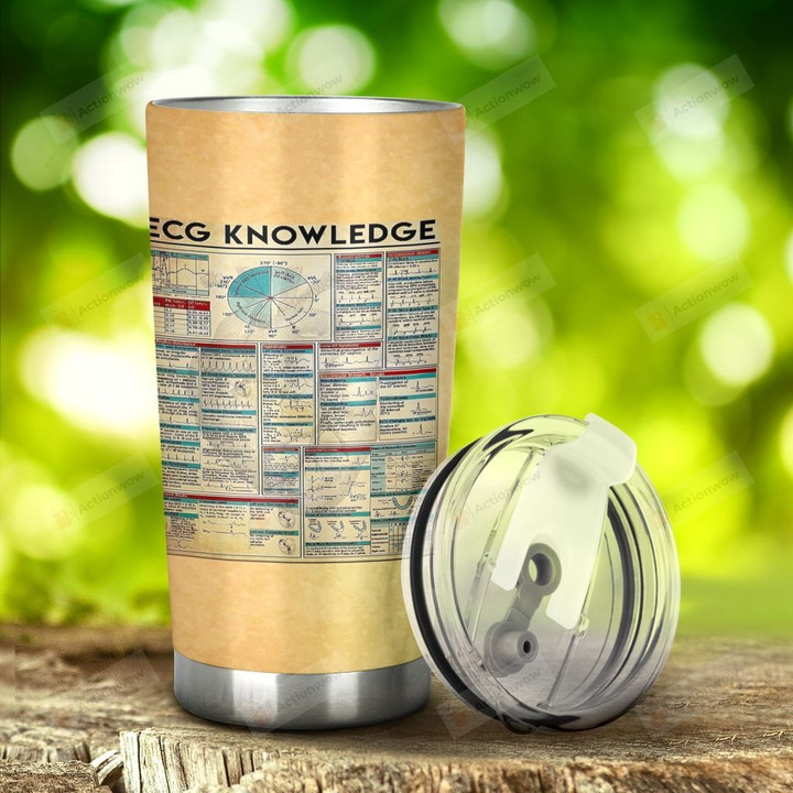 ECG Knowledge Anatomy Stainless Steel Tumbler, Tumbler Cups For Coffee/Tea, Great Customized Gifts For Birthday Christmas Thanksgiving